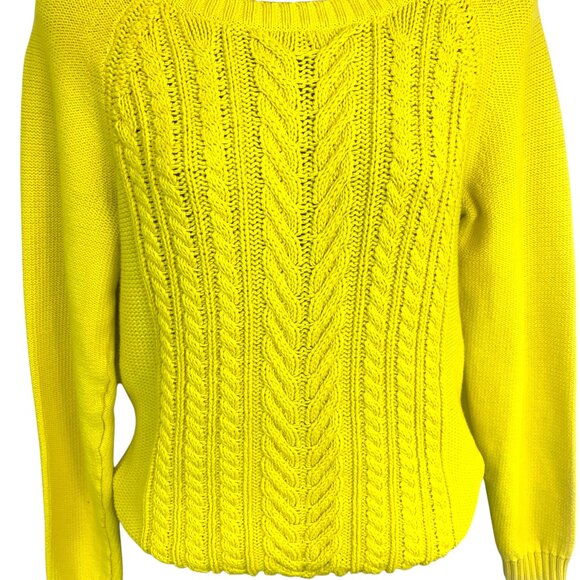 J. Crew Yellow Cable Knit Sweater - Picture 7 of 10